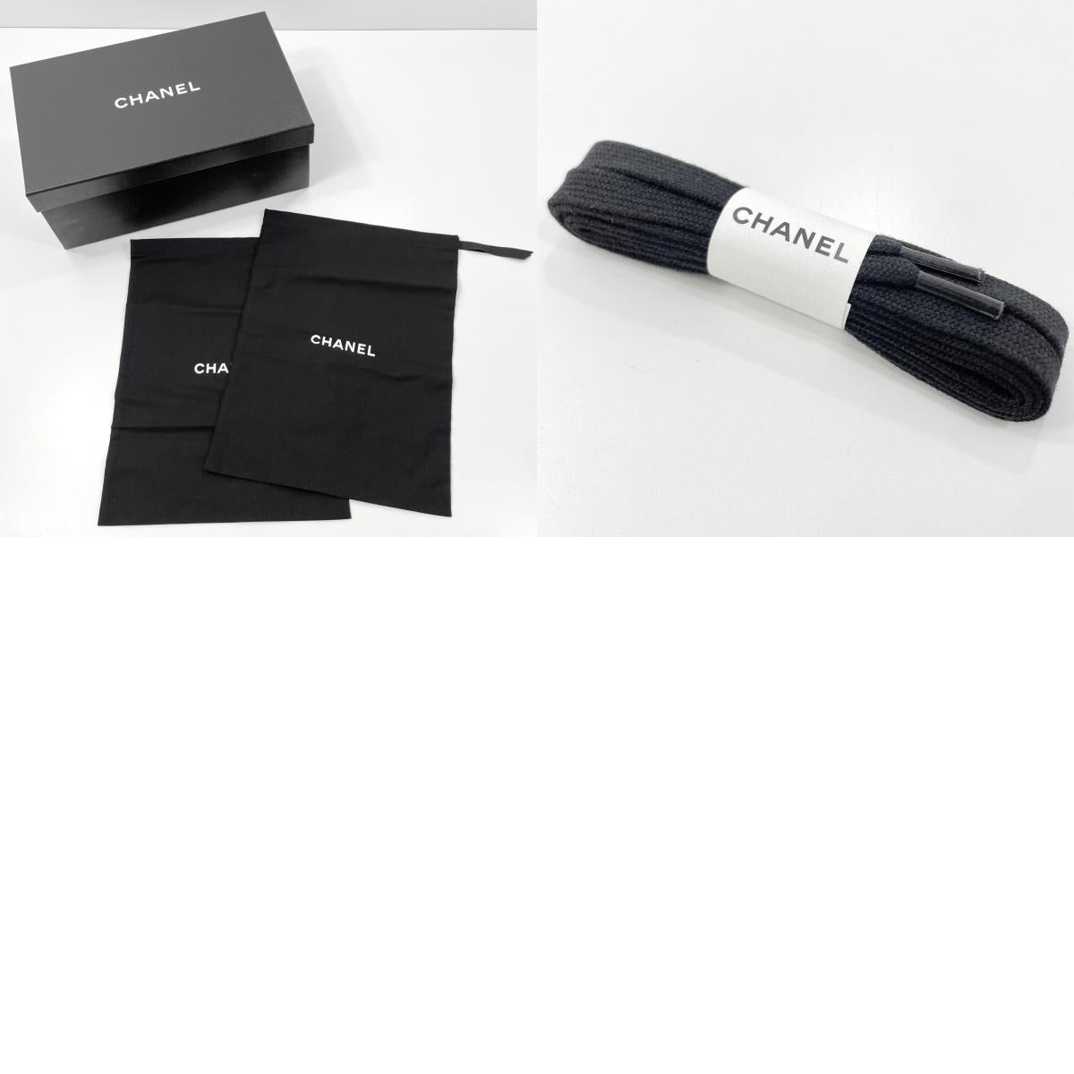 【中古】CHANEL | シャネル ローカットスニーカー スウェード ミックスファイバー ココマーク ロゴチャーム G35618 ブラック【尾張小牧店】
