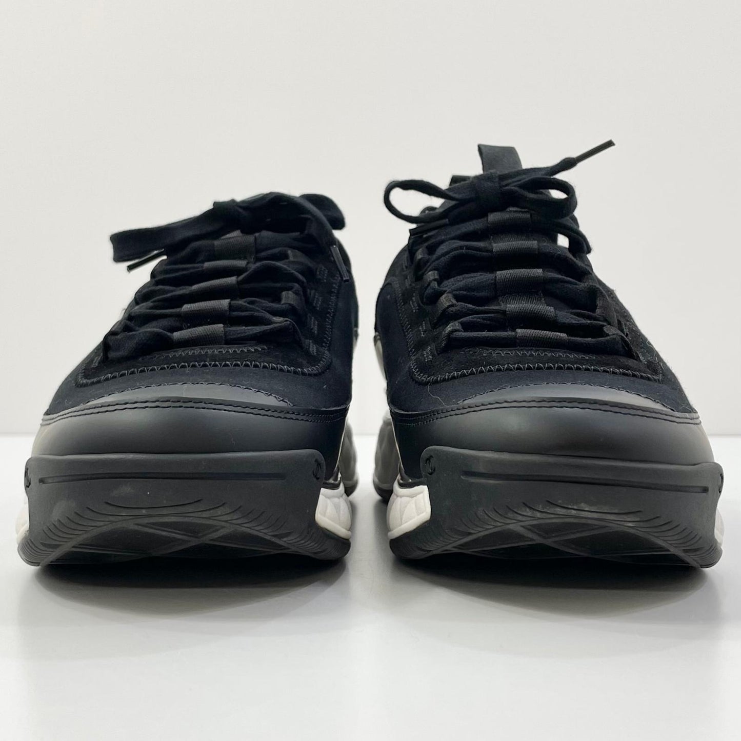 【中古】CHANEL | シャネル ローカットスニーカー スウェード ミックスファイバー ココマーク ロゴチャーム G35618 ブラック【尾張小牧店】