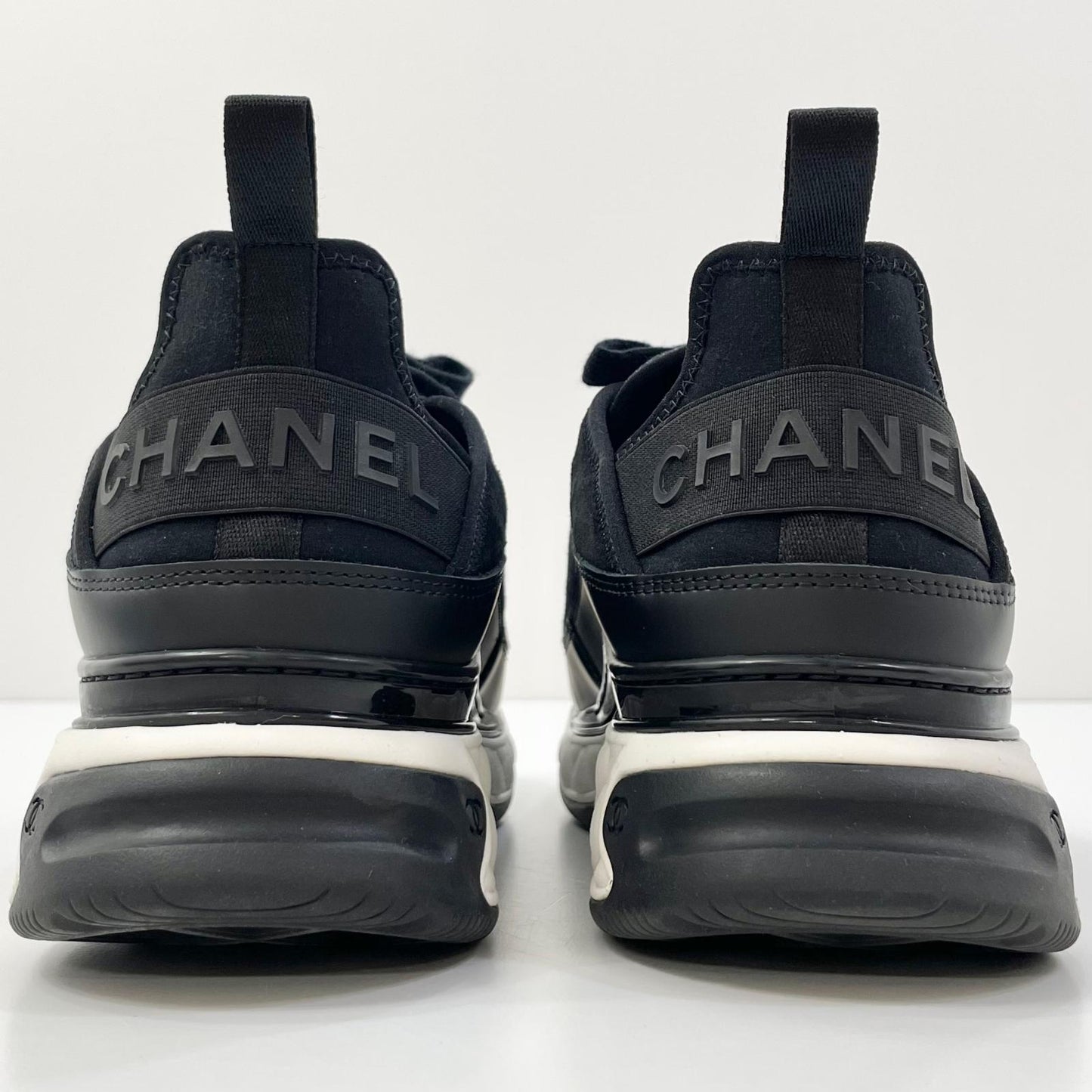 【中古】CHANEL | シャネル ローカットスニーカー スウェード ミックスファイバー ココマーク ロゴチャーム G35618 ブラック【尾張小牧店】