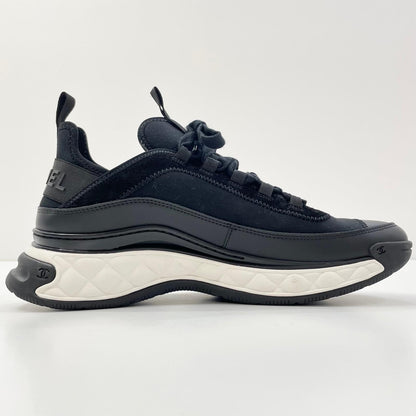 【中古】CHANEL | シャネル ローカットスニーカー スウェード ミックスファイバー ココマーク ロゴチャーム G35618 ブラック【尾張小牧店】