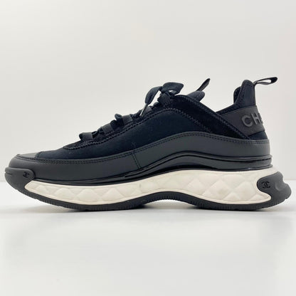 【中古】CHANEL | シャネル ローカットスニーカー スウェード ミックスファイバー ココマーク ロゴチャーム G35618 ブラック【尾張小牧店】
