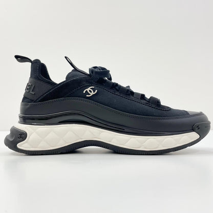 【中古】CHANEL | シャネル ローカットスニーカー スウェード ミックスファイバー ココマーク ロゴチャーム G35618 ブラック【尾張小牧店】