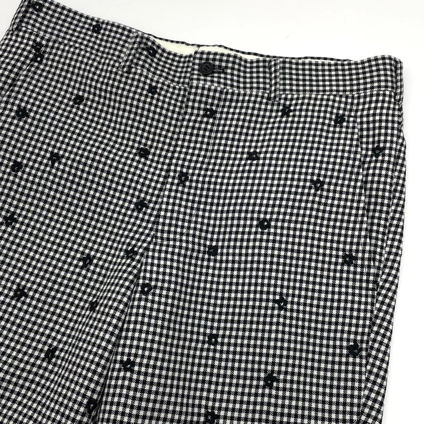 【中古】COMME des GARCONS | コムデギャルソン チェック柄パンツ NP-P003 ブラック×ホワイト サイズ：M【尾張小牧店】