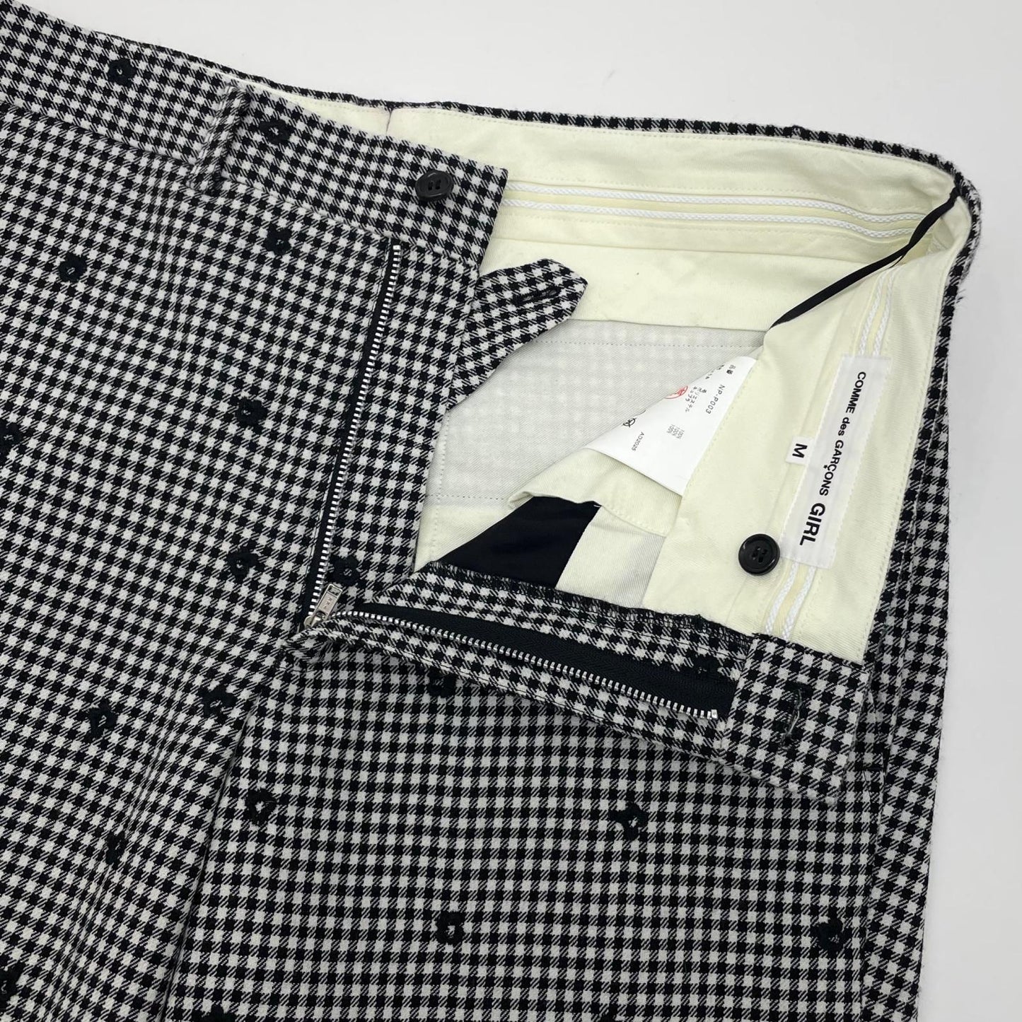 【中古】COMME des GARCONS | コムデギャルソン チェック柄パンツ NP-P003 ブラック×ホワイト サイズ：M【尾張小牧店】
