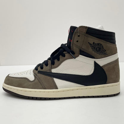 【中古】NIKE×Travis Scott | ナイキ×トラヴィススコット Air Jordan 1 Retro High OG TS SP 'Sail/Dark Mocha' エアジョーダン1 レトロ ハイ OG TS SP "セイル/ダークモカ"　スニーカー 靴　CD4487-100 ブラウン×ブラック×ホワイト 28cm【尾張小牧店】