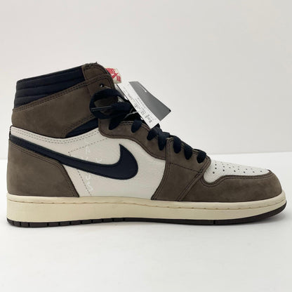 【中古】NIKE×Travis Scott | ナイキ×トラヴィススコット Air Jordan 1 Retro High OG TS SP 'Sail/Dark Mocha' エアジョーダン1 レトロ ハイ OG TS SP "セイル/ダークモカ"　スニーカー 靴　CD4487-100 ブラウン×ブラック×ホワイト 28cm【尾張小牧店】