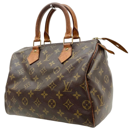 【中古】LOUIS VUITTON | ルイ・ヴィトン スピーディ25 ハンドバッグ ミニボストンバッグ モノグラム M41528 ブラウン【尾張小牧店】