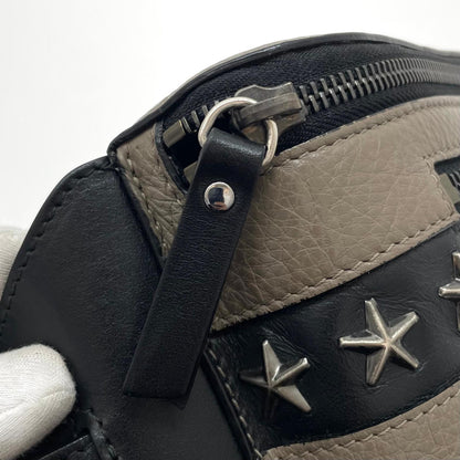 【中古】JIMMY CHOO | ジミーチュウ　オスカー スタースタッズ　ボディバッグ ウエストポーチ　グレー【尾張小牧店】