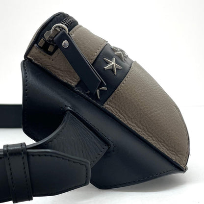 【中古】JIMMY CHOO | ジミーチュウ　オスカー スタースタッズ　ボディバッグ ウエストポーチ　グレー【尾張小牧店】