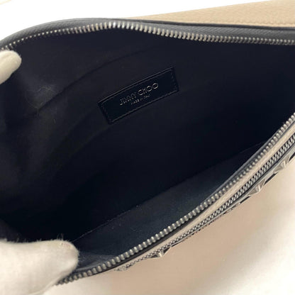 【中古】JIMMY CHOO | ジミーチュウ　オスカー スタースタッズ　ボディバッグ ウエストポーチ　グレー【尾張小牧店】