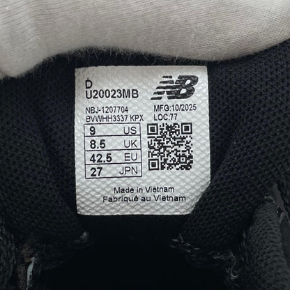 【中古】NEW BALANCE | ニューバランス U20023MB BLACK with MAGNET　スニーカー 靴　ブラック 27cm【尾張小牧店】