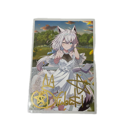【尾張小牧店】 中古 白上フブキ 誕生日記念2021 直筆サインポストカード 【718】