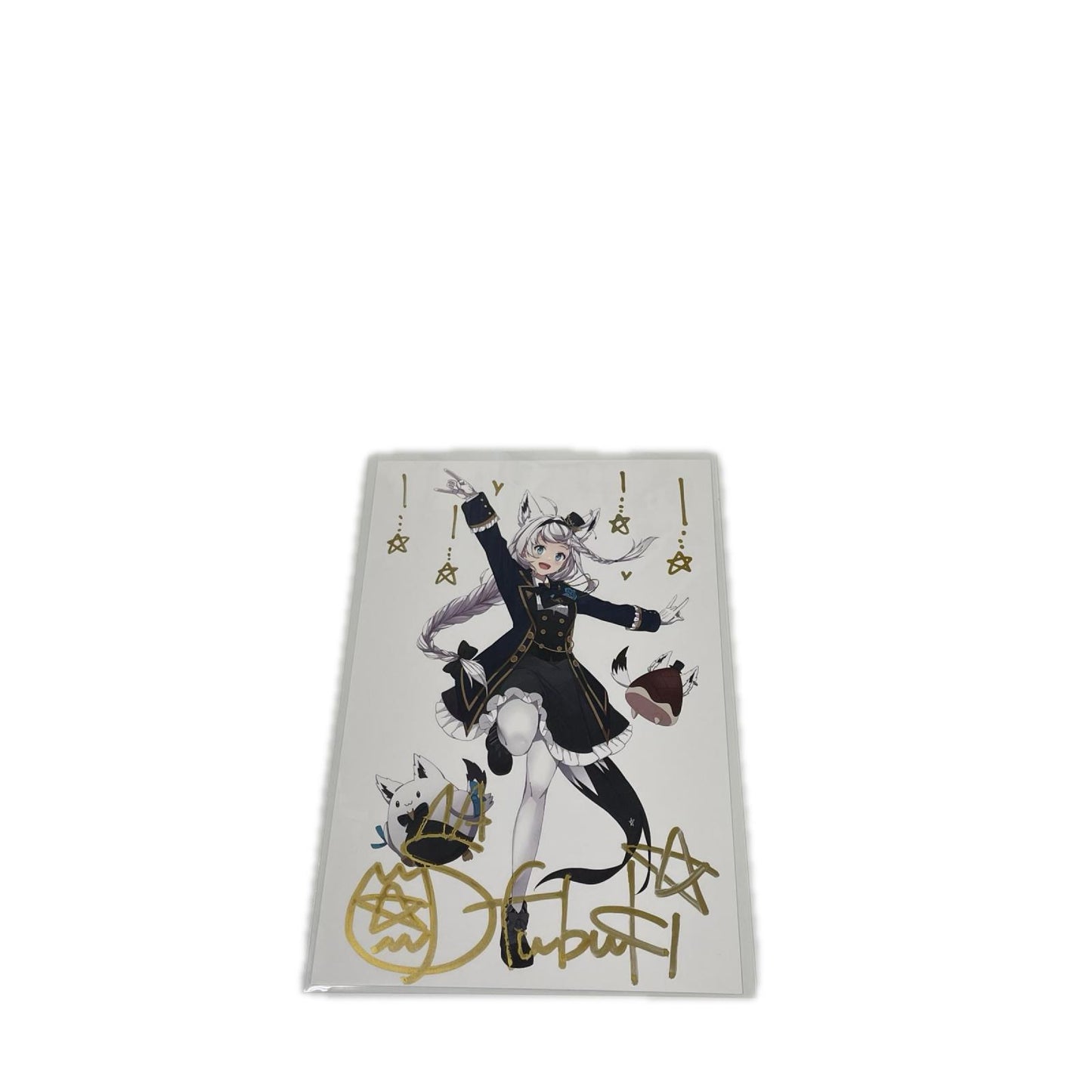 【尾張小牧店】 中古 白上フブキ 誕生日記念2020 直筆サインポストカード 【718】