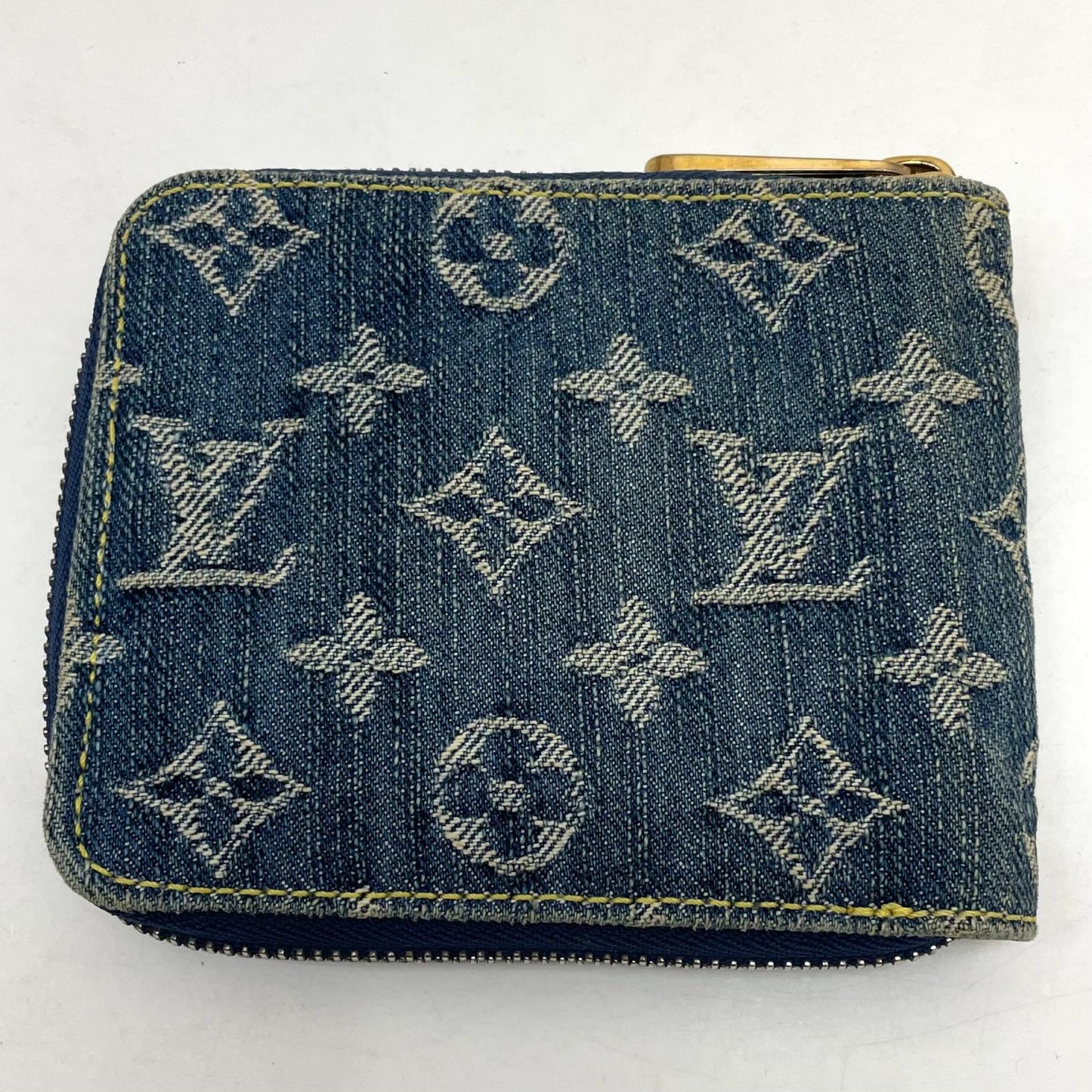 【中古】LOUIS VUITTON | ルイ・ヴィトン　デニムミニジッピー ラウンドファスナー二つ折り財布 M95342　ブルー【尾張小牧店】