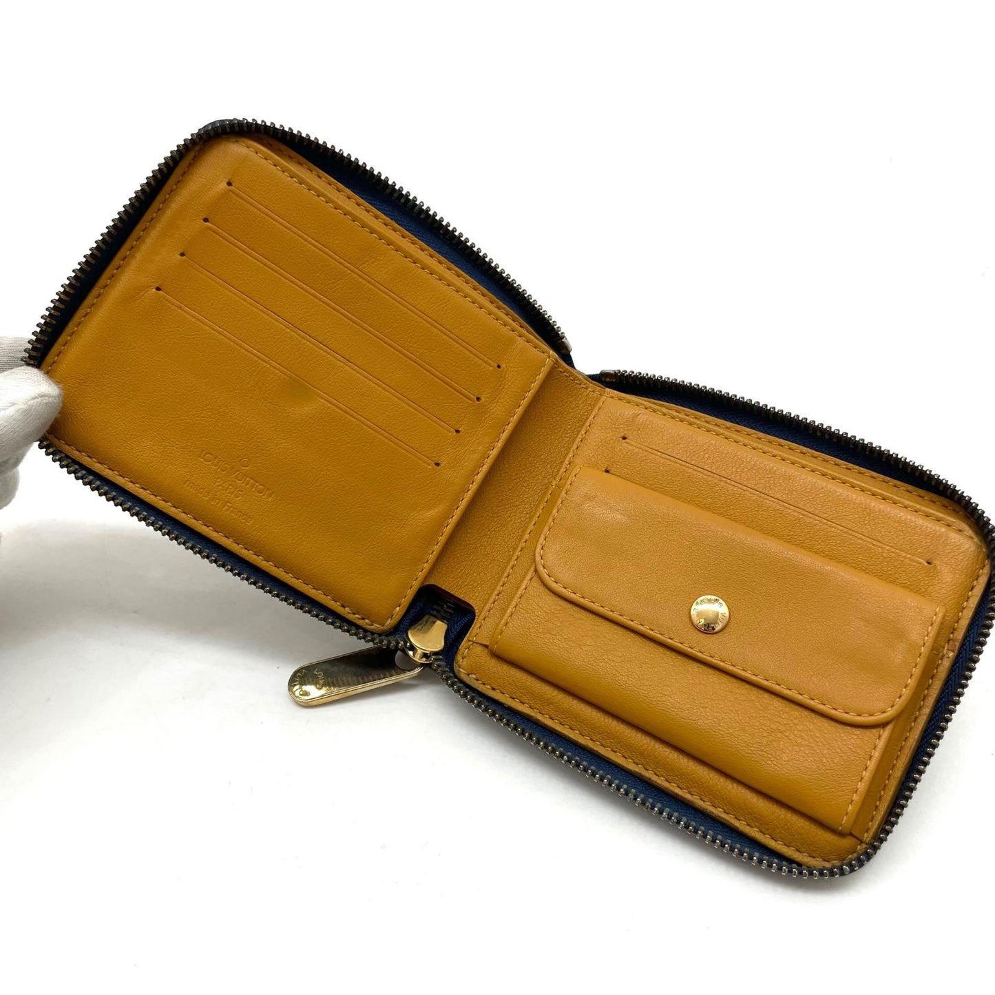 【中古】LOUIS VUITTON | ルイ・ヴィトン　デニムミニジッピー ラウンドファスナー二つ折り財布 M95342　ブルー【尾張小牧店】