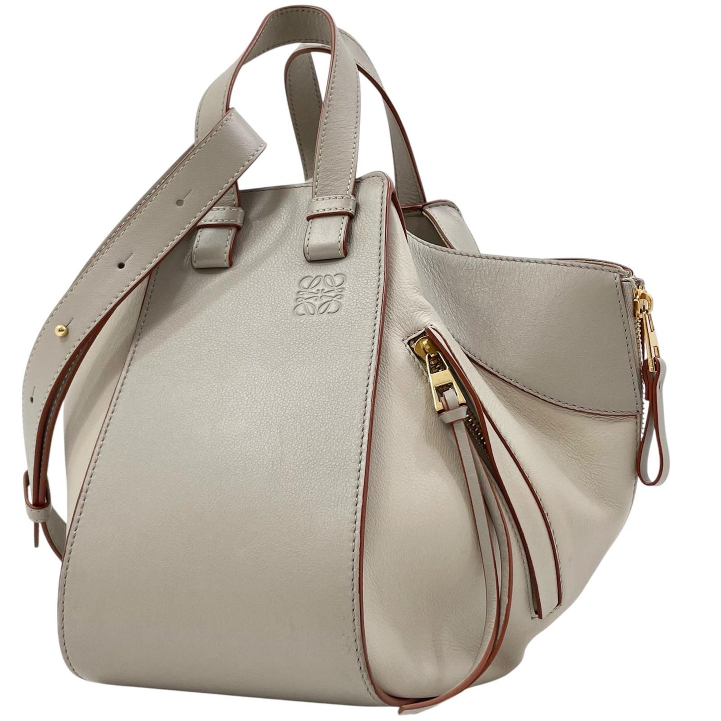 【中古】LOEWE | ロエベ ハンモックスモール ハンドバッグ ショルダーバッグ 2wayバッグ グレー【尾張小牧店】
