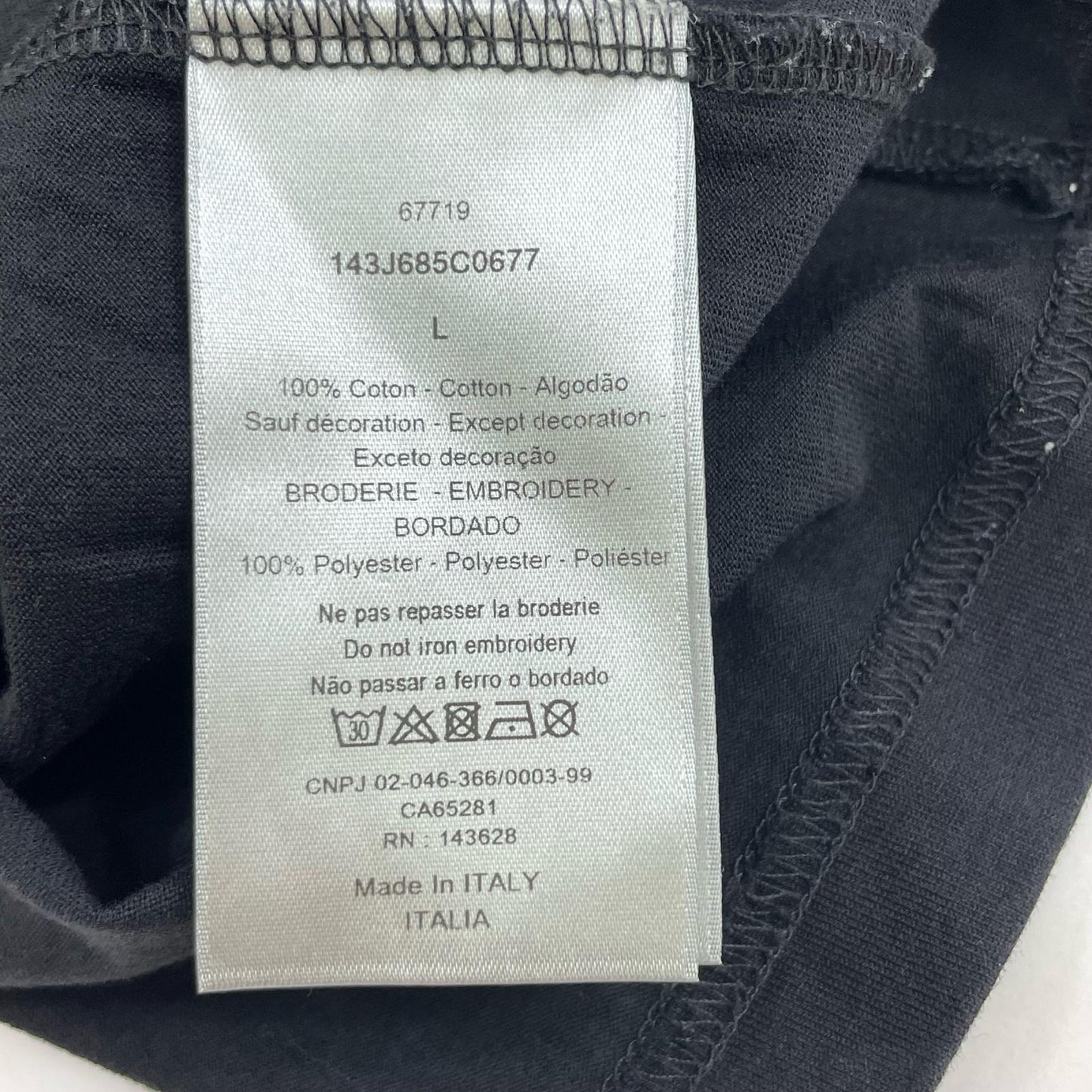 Dior | ディオール 半袖Ｔシャツ 143J685C0677 ブラック サイズ：L【尾張小牧店】