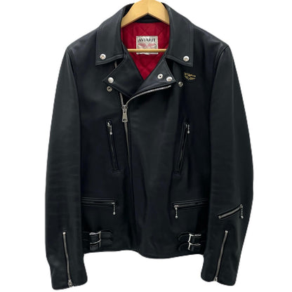 【中古】LEWIS LEATHER | ルイスレザー　AVIAKIT Lightning Tight Fit Cowhide レザージャケット 391T ブラック サイズ：42【尾張小牧店】