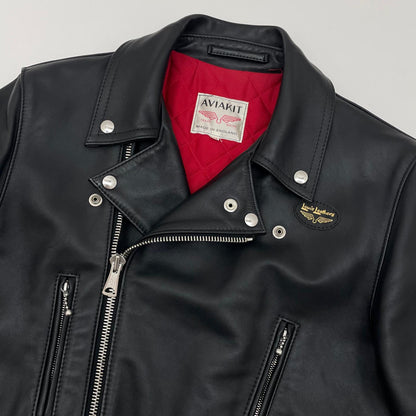 【中古】LEWIS LEATHER | ルイスレザー　AVIAKIT Lightning Tight Fit Cowhide レザージャケット 391T ブラック サイズ：42【尾張小牧店】