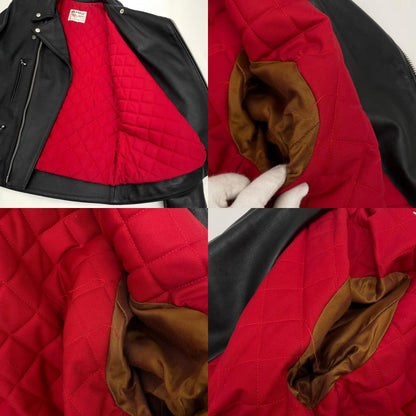 【中古】LEWIS LEATHER | ルイスレザー　AVIAKIT Lightning Tight Fit Cowhide レザージャケット 391T ブラック サイズ：42【尾張小牧店】