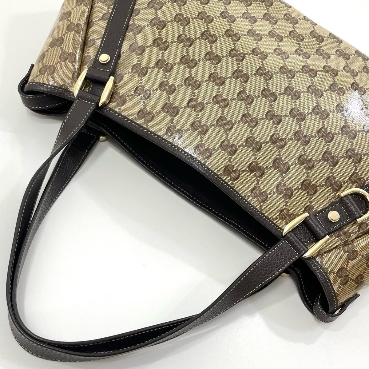【中古】GUCCI | グッチ GGクリスタル トートバッグ 293578･493492 ブラウン【尾張小牧店】