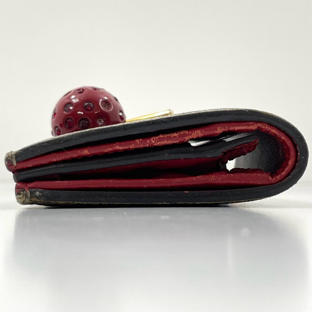 【中古】GUCCI | グッチ GGスプリーム チェリー コンパクトウォレット 二つ折り財布 476050･525040 レッド×ベージュ【尾張小牧店】