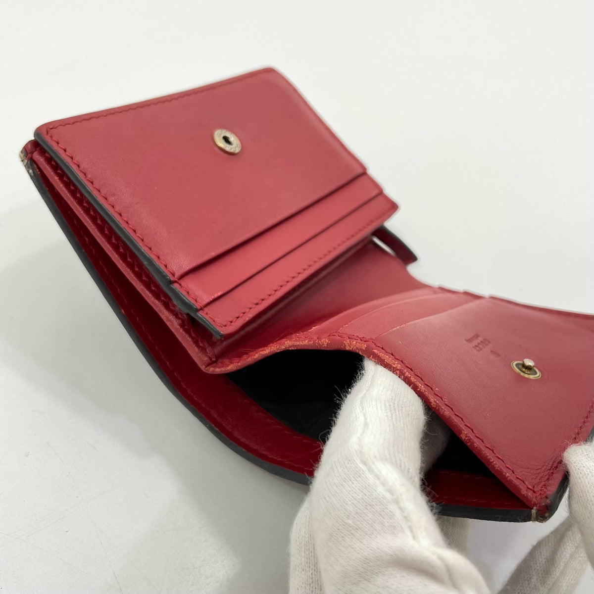 【中古】GUCCI | グッチ GGスプリーム チェリー コンパクトウォレット 二つ折り財布 476050･525040 レッド×ベージュ【尾張小牧店】
