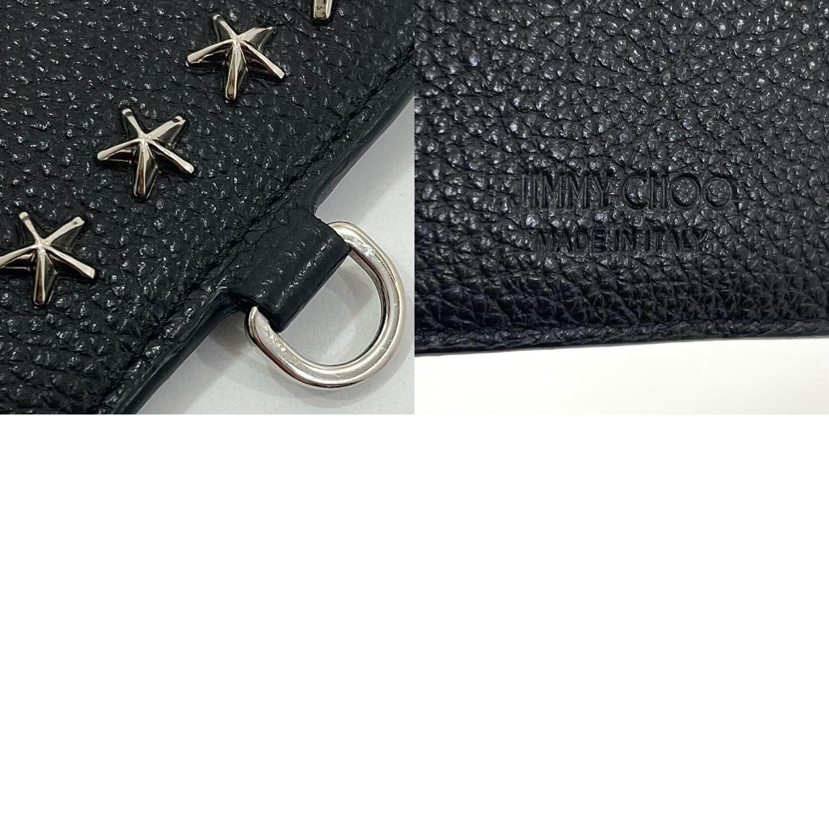 【中古】JIMMY CHOO | ジミーチュウ オーブプラス スタースタッズ フラグメントケース 14503815 ブラック【尾張小牧店】