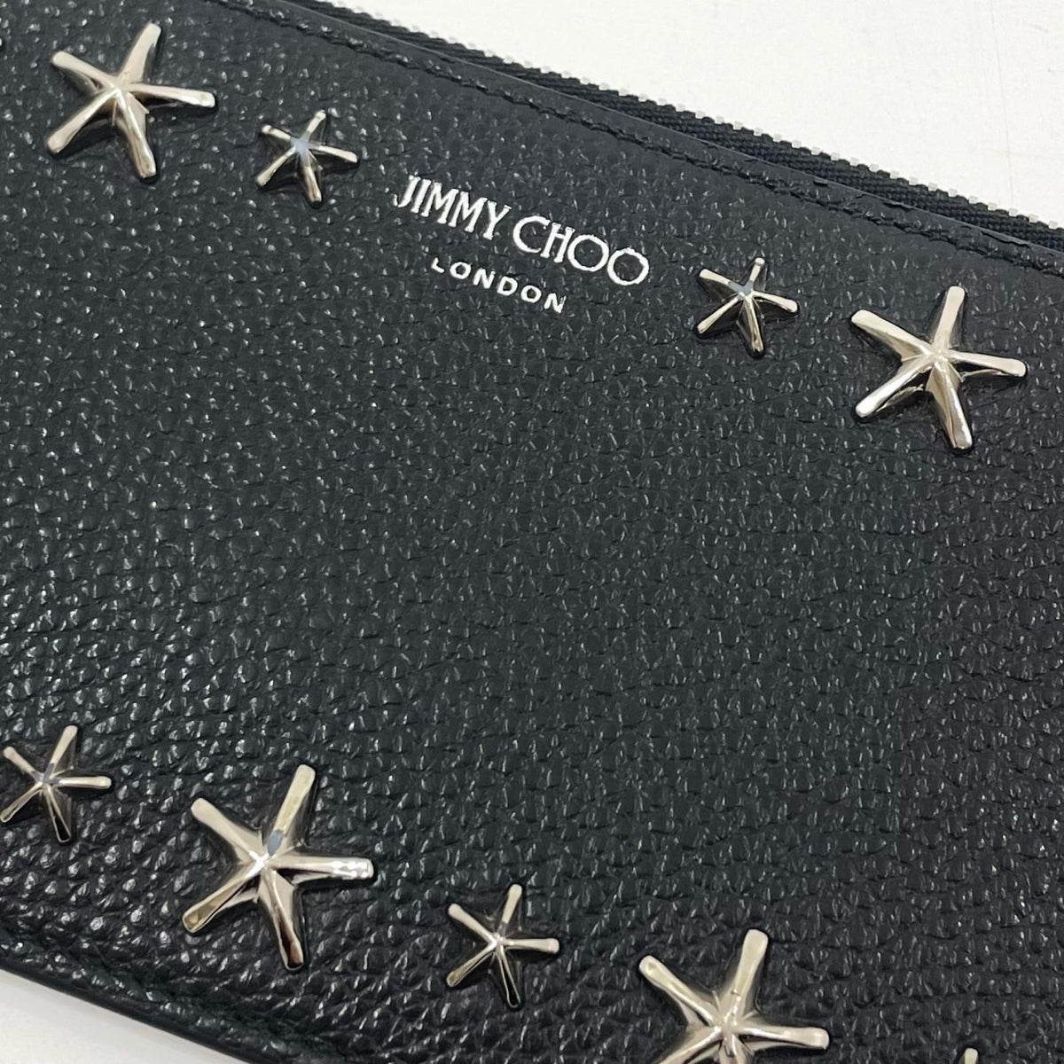 【中古】JIMMY CHOO | ジミーチュウ オーブプラス スタースタッズ フラグメントケース 14503815 ブラック【尾張小牧店】