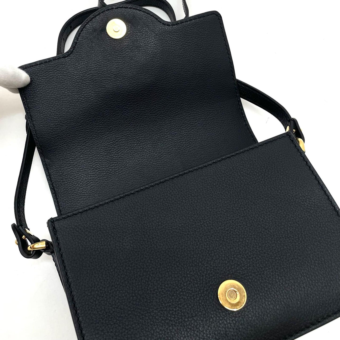 【中古】VERSACE | ヴェルサーチ ショルダーバッグ ブラック【尾張小牧店】