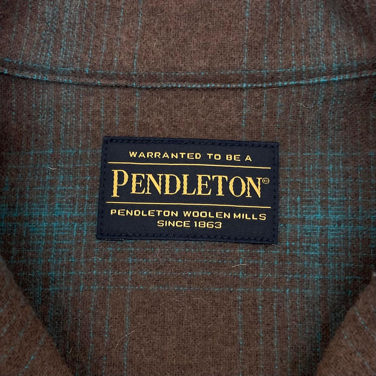 【中古】WACKOMARIA | ワコマリア　PENDOLTON WOOL OMBRE CHECK OPEN COLLAR SHIRT　チャック柄 長袖シャツ ブラウン×ブルー サイズ：L【尾張小牧店】