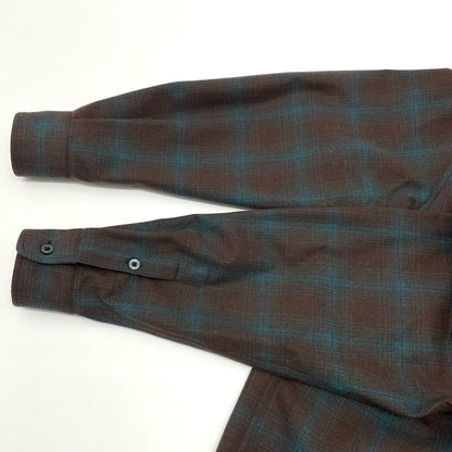 【中古】WACKOMARIA | ワコマリア　PENDOLTON WOOL OMBRE CHECK OPEN COLLAR SHIRT　チャック柄 長袖シャツ ブラウン×ブルー サイズ：L【尾張小牧店】