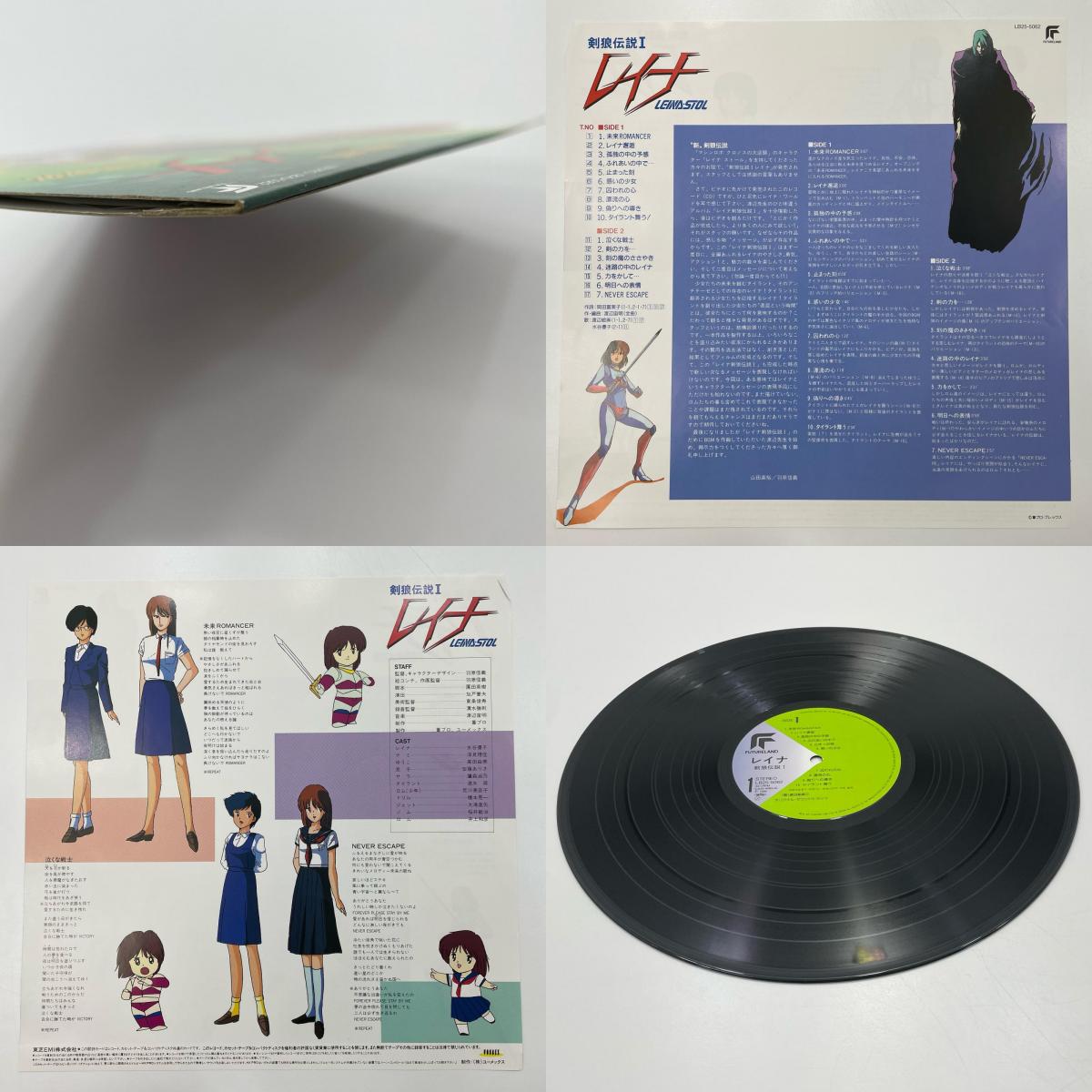 【尾張小牧店】 LP レイナ 剣狼伝説 I ・II 「マシンロボ クロノスの大逆襲」スピンオフ レコード2枚セット 【レトロ】【中古】