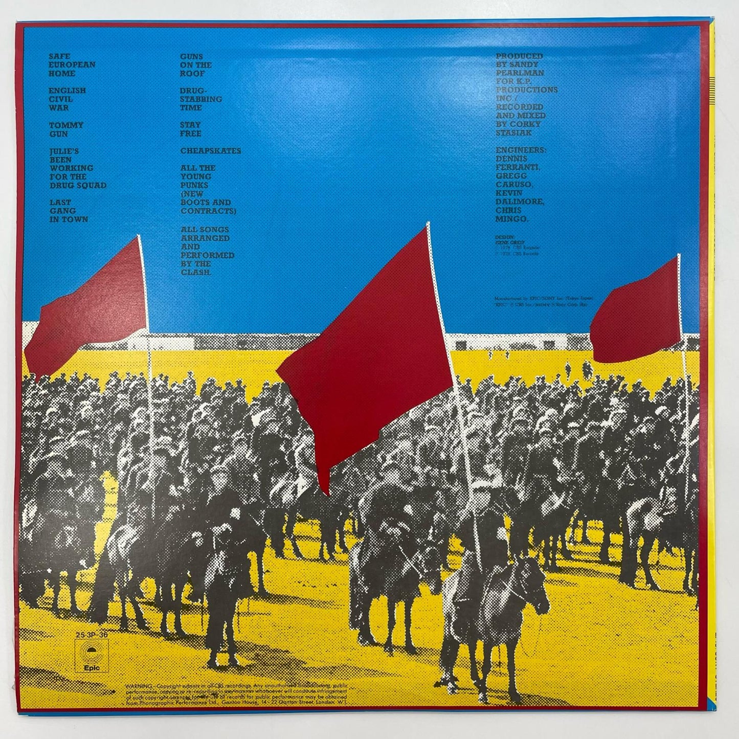 【尾張小牧店】 中古 LP クラッシュ　動乱　GIVE'EM ENOUGH ROPE　25・3P-36　LP レコード 【レトロ】