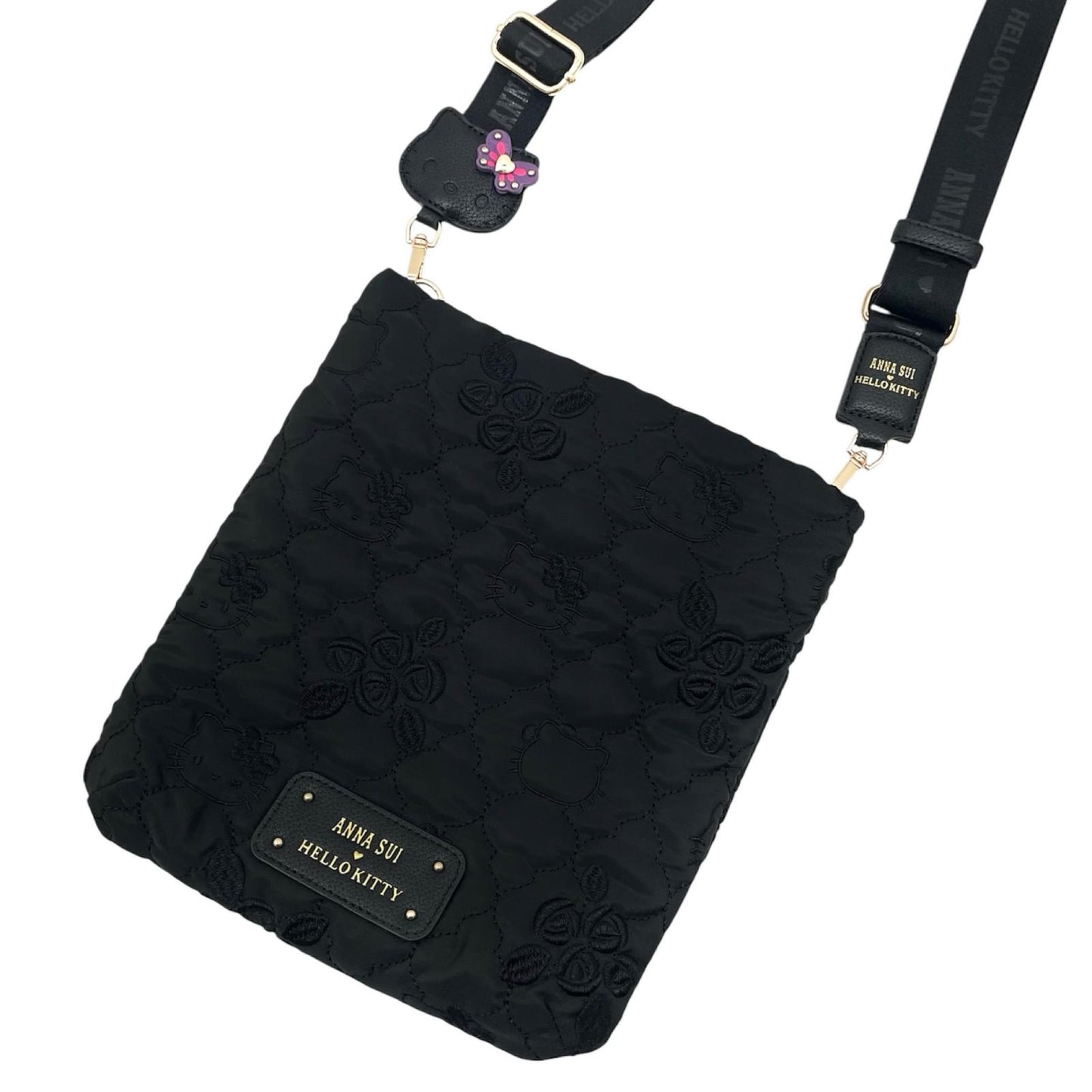 【中古】ANNA SUI×HELLO KITTY | アナスイ×ハローキティ ショルダーバッグ ブラック【尾張小牧店】