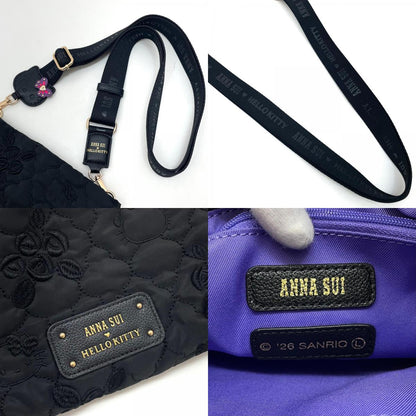 【中古】ANNA SUI×HELLO KITTY | アナスイ×ハローキティ ショルダーバッグ ブラック【尾張小牧店】