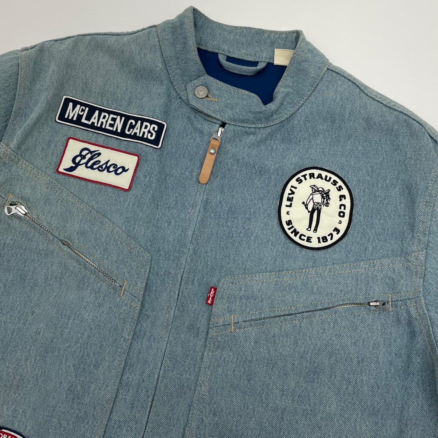 【中古】Levi's×McLaren Racing Limited | リーバイス×マクラーレン・レーシング スタジャン レーシングジャケット A8989-0000 ブルー サイズ：L【尾張小牧店】
