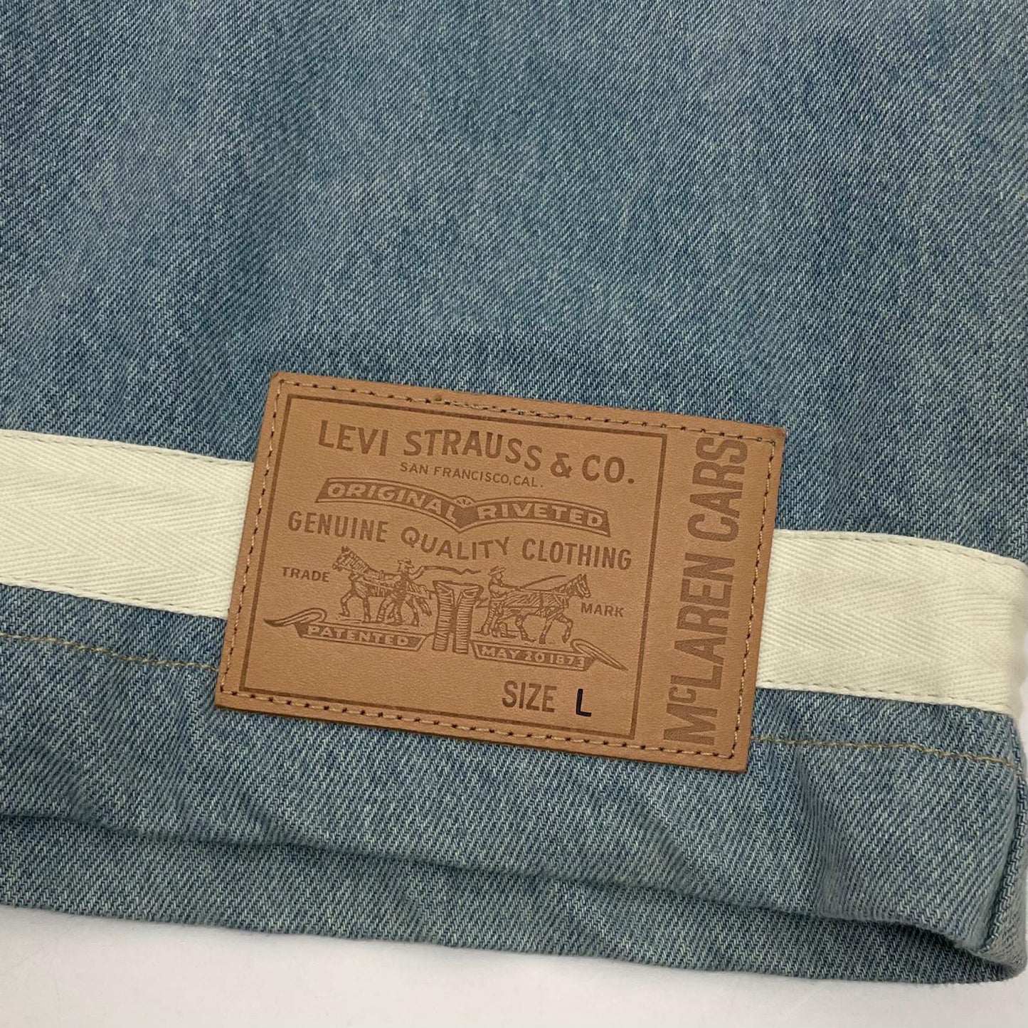 【中古】Levi's×McLaren Racing Limited | リーバイス×マクラーレン・レーシング スタジャン レーシングジャケット A8989-0000 ブルー サイズ：L【尾張小牧店】