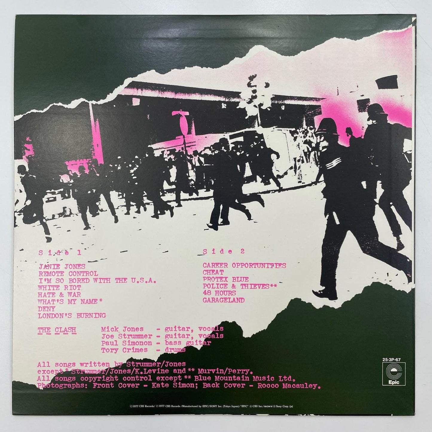 【尾張小牧店】LP クラッシュ 白い暴動 25・3P-67 レコード【レトロ】【中古】