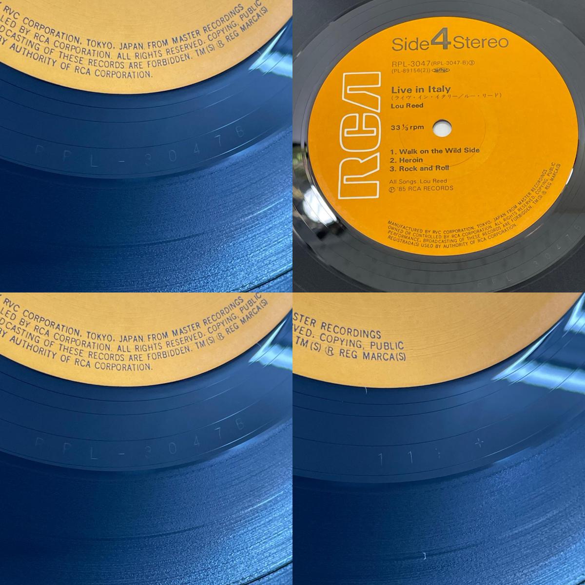 【尾張小牧店】LP LOU REED 「 LIVE IN ITALY 」ルー・リード ライヴ・イン・イタリー RPL-3046-47 レコード【レトロ】【中古】