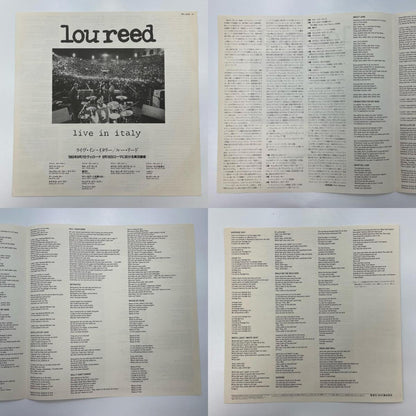 【尾張小牧店】LP LOU REED 「 LIVE IN ITALY 」ルー・リード ライヴ・イン・イタリー RPL-3046-47 レコード【レトロ】【中古】
