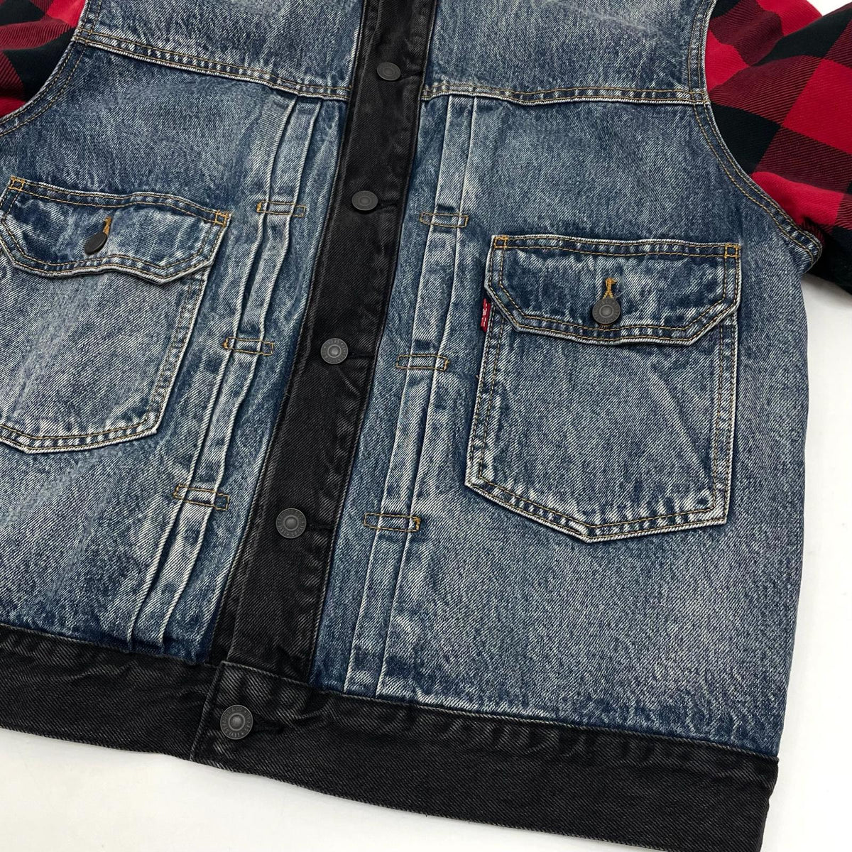 【中古】Levi's premium | リーバイス プレミアム デニムジャケット 77382-0000 ブルー×レッド×ブラック サイズ：M【尾張小牧店】