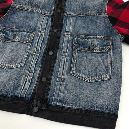 【中古】Levi's premium | リーバイス プレミアム デニムジャケット 77382-0000 ブルー×レッド×ブラック サイズ：M【尾張小牧店】