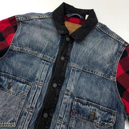 【中古】Levi's premium | リーバイス プレミアム デニムジャケット 77382-0000 ブルー×レッド×ブラック サイズ：M【尾張小牧店】