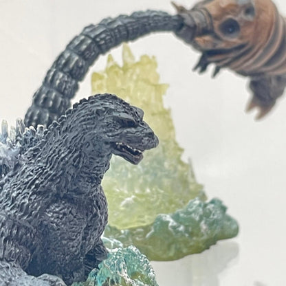 【尾張小牧店】リペアあり！ゴジラVSモスラ幼虫 フィリピン沖の決戦 ゴジラ オーナメント特撮大百科コンプリート レジンキャスト製【レトロ】【中古】
