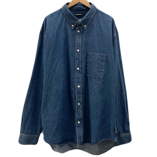 【中古】BALENCIAGA | バレンシアガ　19SS 長袖デニムシャツ 571365 TYE24 ブルー サイズ：42【尾張小牧店】