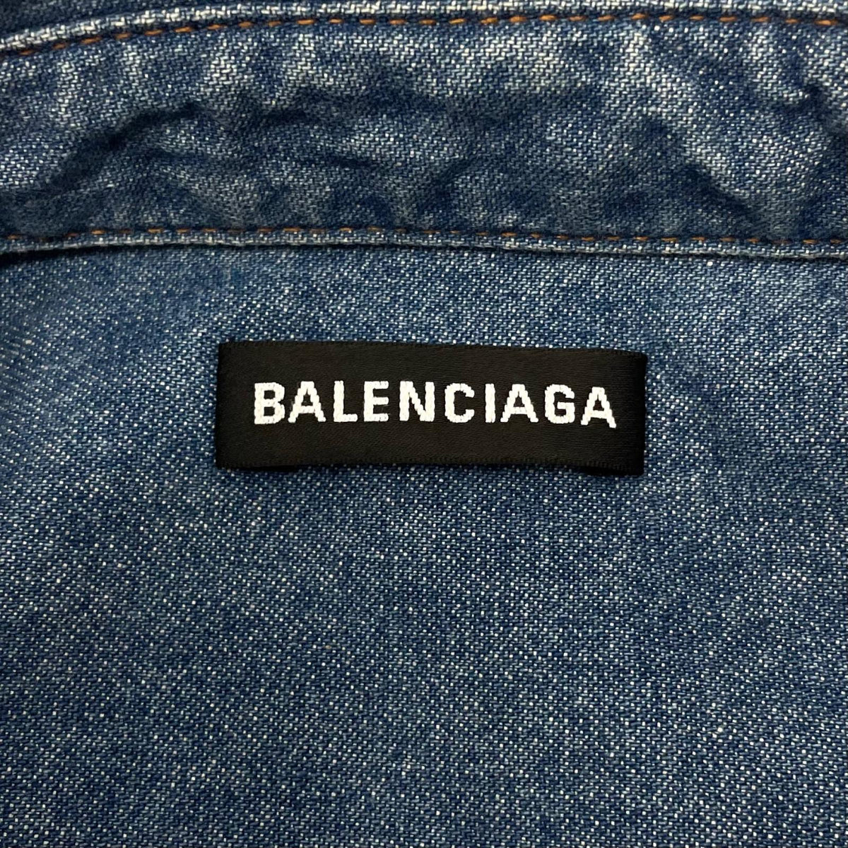 【中古】BALENCIAGA | バレンシアガ　19SS 長袖デニムシャツ 571365 TYE24 ブルー サイズ：42【尾張小牧店】