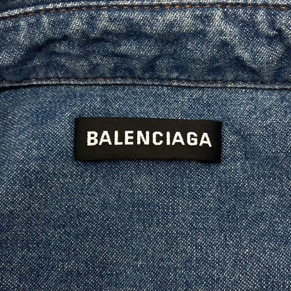 【中古】BALENCIAGA | バレンシアガ　19SS 長袖デニムシャツ 571365 TYE24 ブルー サイズ：42【尾張小牧店】