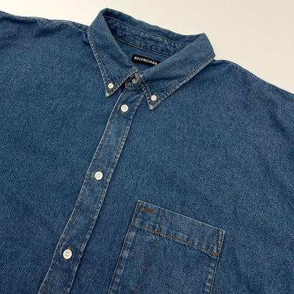 【中古】BALENCIAGA | バレンシアガ　19SS 長袖デニムシャツ 571365 TYE24 ブルー サイズ：42【尾張小牧店】
