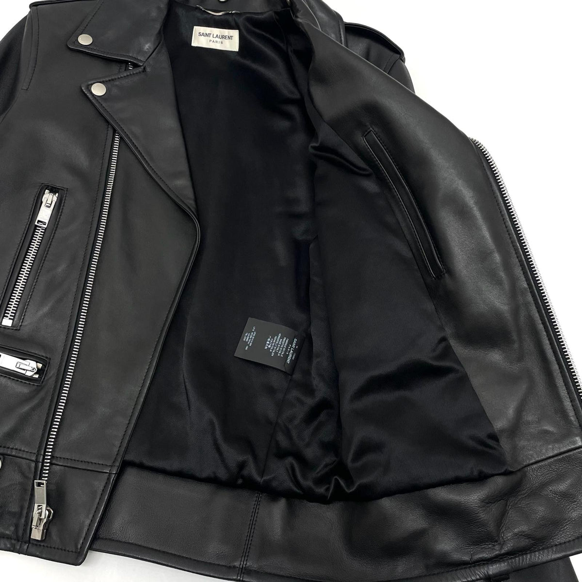 【中古】SAINT LAURENT | サンローラン Classic Motorcycle Leather Riders Jacket レザージャケット 397290 Y5YA1 ブラック サイズ：44【尾張小牧店】
